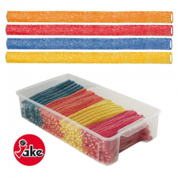 Bâtons fourrés churritos arc-en-ciel acides - tubo de 200