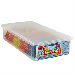 Bâtons fourrés churritos arc-en-ciel acides - tubo de 200