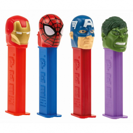 Pez figurine Marvel + 1 recharge - le lot de 12