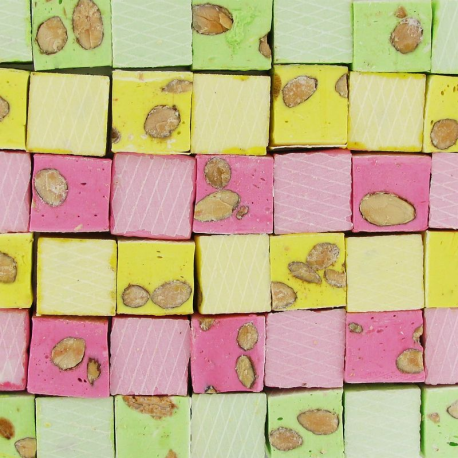 Nougats aux amandes cubes tendres assortis - 3kg