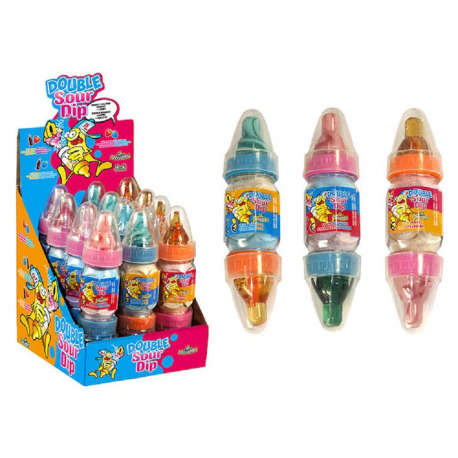Double Sour Dip sucettes biberons - boîte de 12