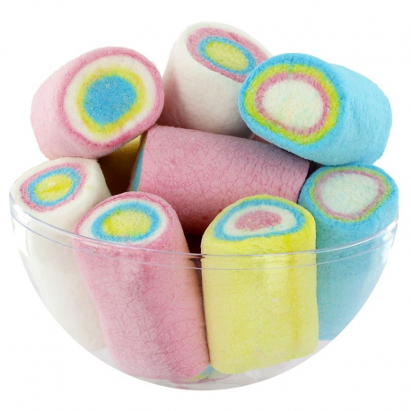 Finitrons Dianas guimauves roulées multicolores - sachet de 125