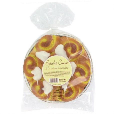 Brioches Suisse crème patissière 600g - carton de 6