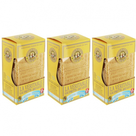 Gaufrettes amusantes Eugène Blond Vanille 175g - le lot de 3