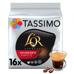 Tassimo LOR Café Espresso Splendente 112g (16 dosettes) - les 5 paquets