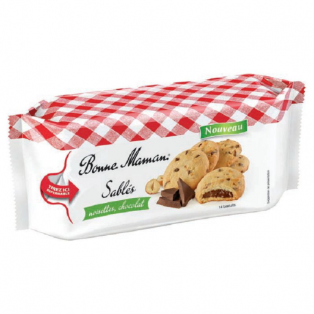 Sablés fourrés noisette et chocolat Bonne Maman 150g - 8 paquets