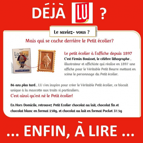 Petit Ecolier chocolat lait LU 150g - 14 paquets