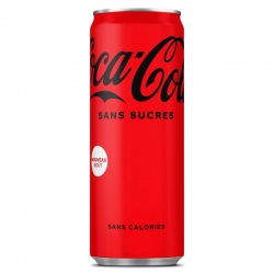 Coca cola sans sucre slim boîte 33cl - 24 canettes (origine France)