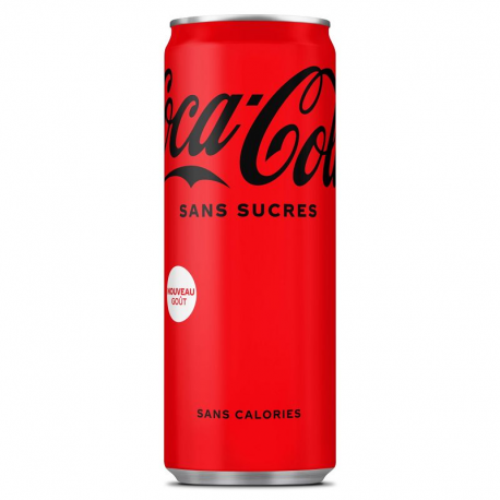 Coca cola sans sucre slim boîte 33cl - 24 canettes (origine France)