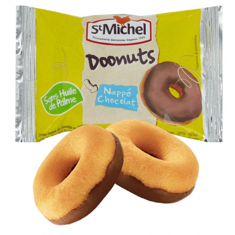 Doonuts nappés chocolat St Michel 180g - 9 boîtes