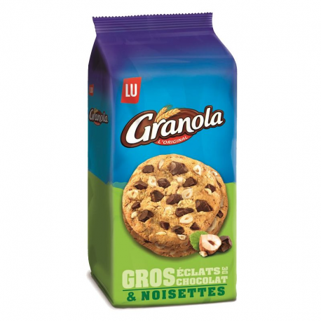 Cookies extra chocolat et noisettes Granola LU 184g - 10 paquets