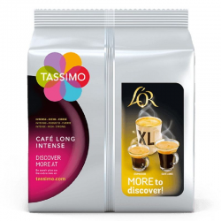 Tassimo l'Or Café Long Intense 128g (16 dosettes) - les 5 paquets