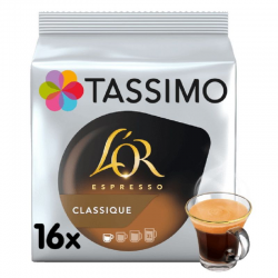 Tassimo l'Or Café Espresso classique 104g (16 dosettes) - les 5 paquets