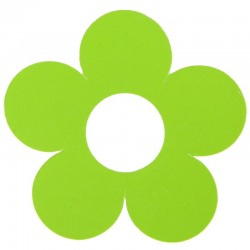 Fleurs déco VERT - 10 pièces
