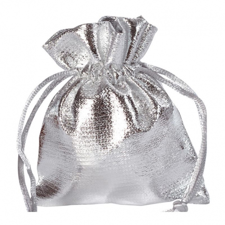 Pochons brillants opaques ARGENT - 6 pièces