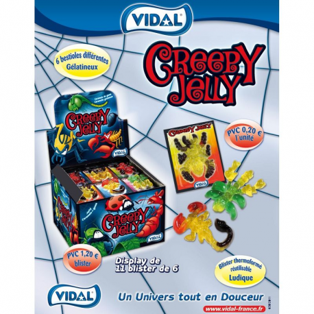 Creepy jelly Bestioles gélifiées - boîte de 66