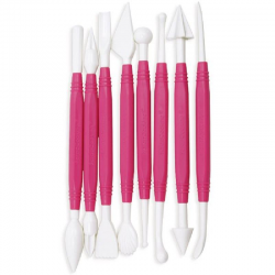 Lot de 8 outils/16 fonctions pour pâte à sucre Scrapcooking