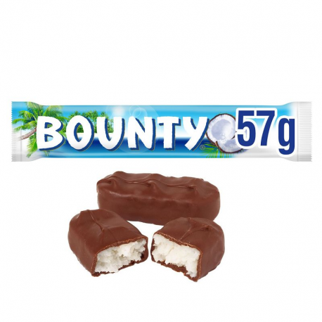 Bounty lait 57g - boîte de 24