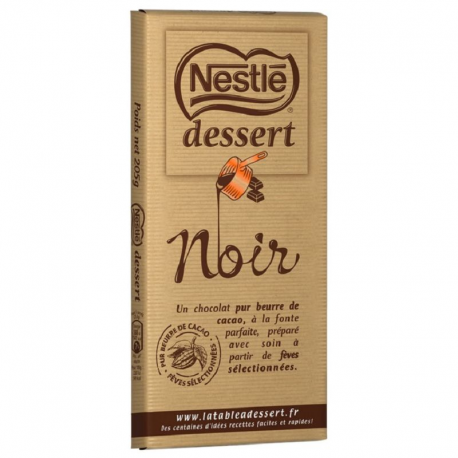 Nestlé dessert chocolat noir 205g - 20 tablettes