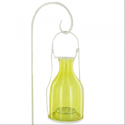 Photophore lanterne en métal et verre - pièce
