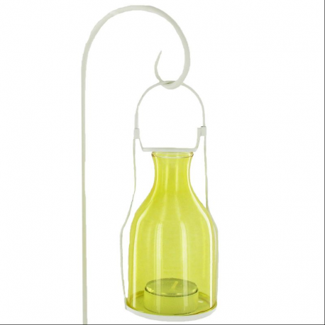 Photophore lanterne en métal et verre - pièce