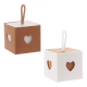 Boîte cube coeur et cordelette Blanc - pièce