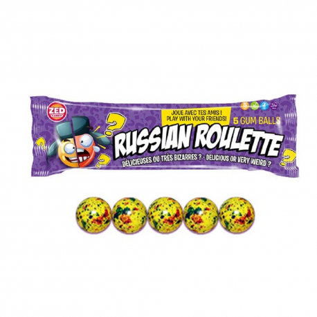 Russian Roulette gum (étui 5 billes) - boîte de 40