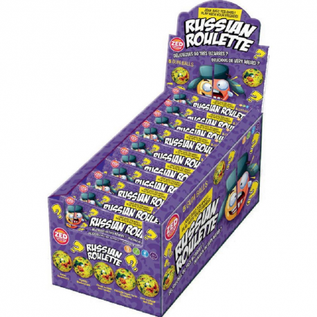 Russian Roulette gum (étui 5 billes) - boîte de 40