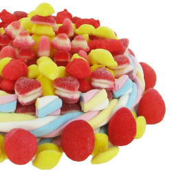 Gâteau de bonbons 1.350kg sur support 31cm - A monter