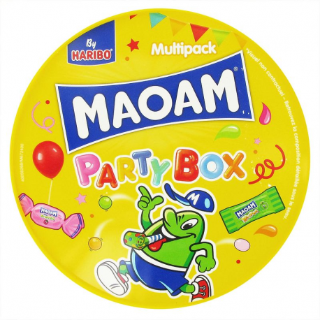 Seau Party box HARIBO garni de confiserie Maoam - 690g