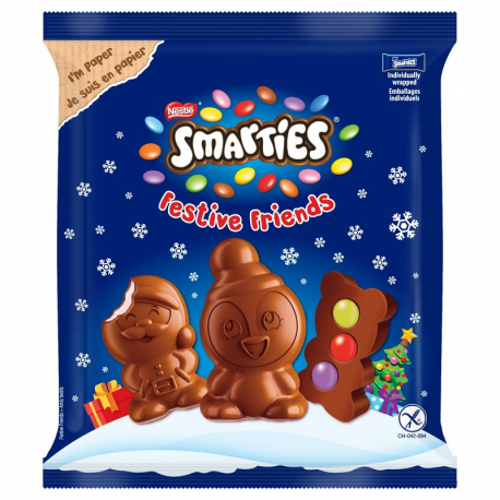 Smarties Figurines de Noël - carton de 12 sachets de 65g