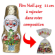 RAJOUT de 1 Père Noël en chocolat au lait s/alu 40g/11cm