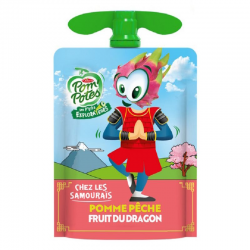~Pom'potes Pomme Pêche Fruits du Dragon 90g - les 48
