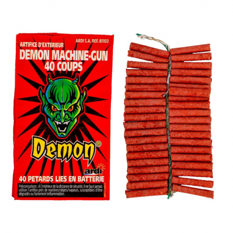 Pétards démon Machine Gun - cartouche de 50 paquets de 40