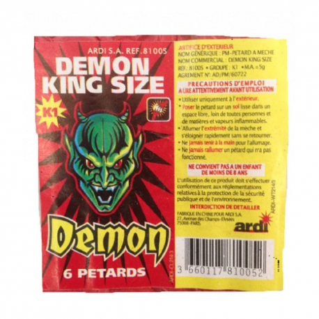 Pétards démon King Size - cartouche de 40 paquets de 6