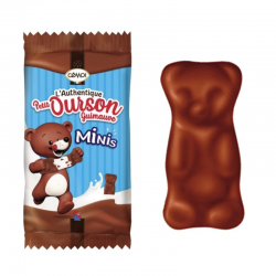Minis Oursons (Babies) en guimauve chocolat lait s/cello 5g - tubo de 100