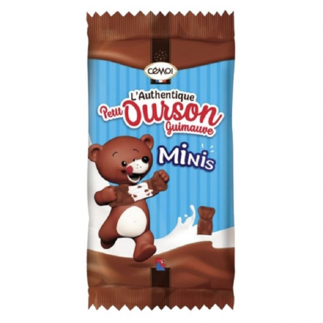 Minis Oursons (Babies) en guimauve chocolat lait s/cello 5g - tubo de 100