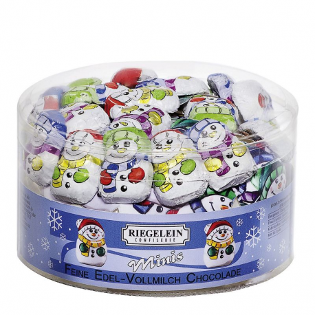 Bonhommes de neige en chocolat au lait - tubo de 400g