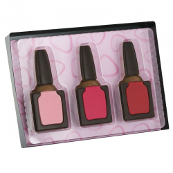 Vernis à ongles en chocolat au lait décoré - coffret de 70g