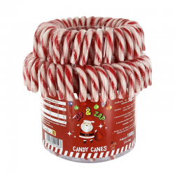 Candy canes rouges et blanches - tubo de 72