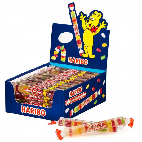 Méga roulettes fruit HARIBO 45g - boîte de 40
