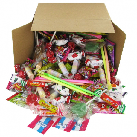 Méga pack de 200 bonbons assortis emballés individuellement