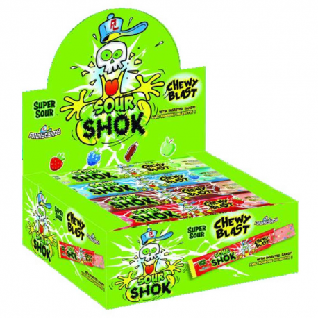 Sour shok chewy Blast Funny Candy - Boîte de 48