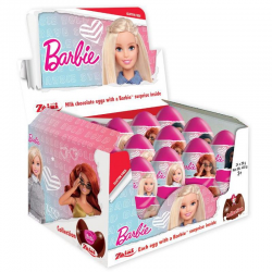 Oeufs chocolat figurine licence Barbie - boîte de 24