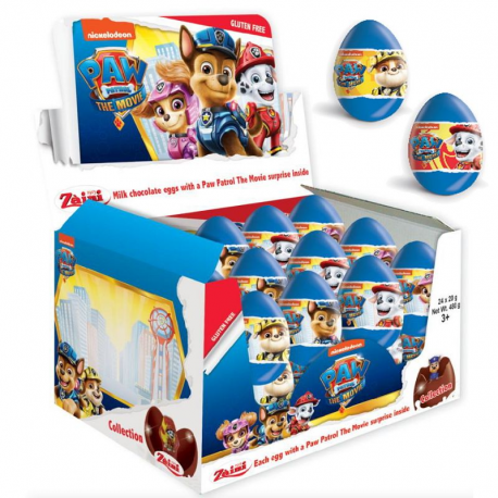 Oeufs chocolat licence Paw Patrol - boîte de 24