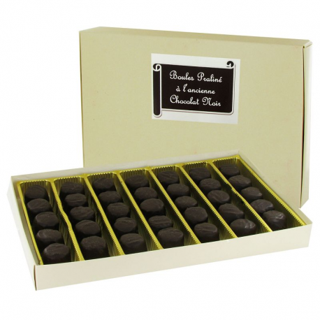 PRECOMMANDE Bouchées praliné noir à l'ancienne - Fabrication artisanale Française - 500g
