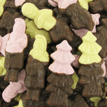 Guimauves Noël mi-enrobées chocolat lait x80 - 1.6kg