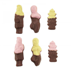 Guimauves Noël mi-enrobées chocolat lait x80 - 1.6kg