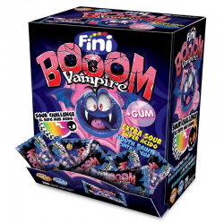 Bubble gum Vampire (colorent la langue) - boîte de 200
