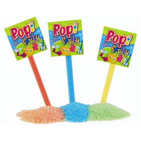 Poppi Fruti pailles géantes poudre citrique Fizzy - boite de 140